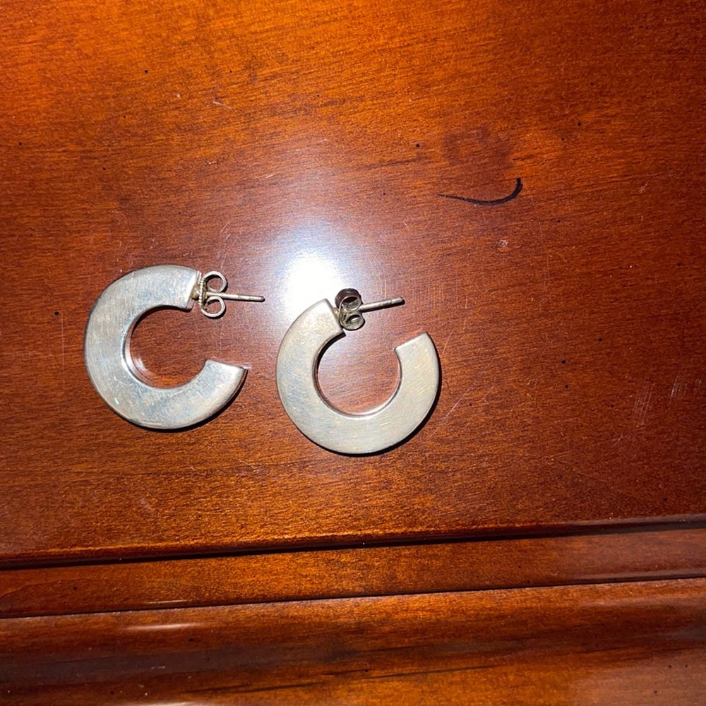 Sterling silver hoops